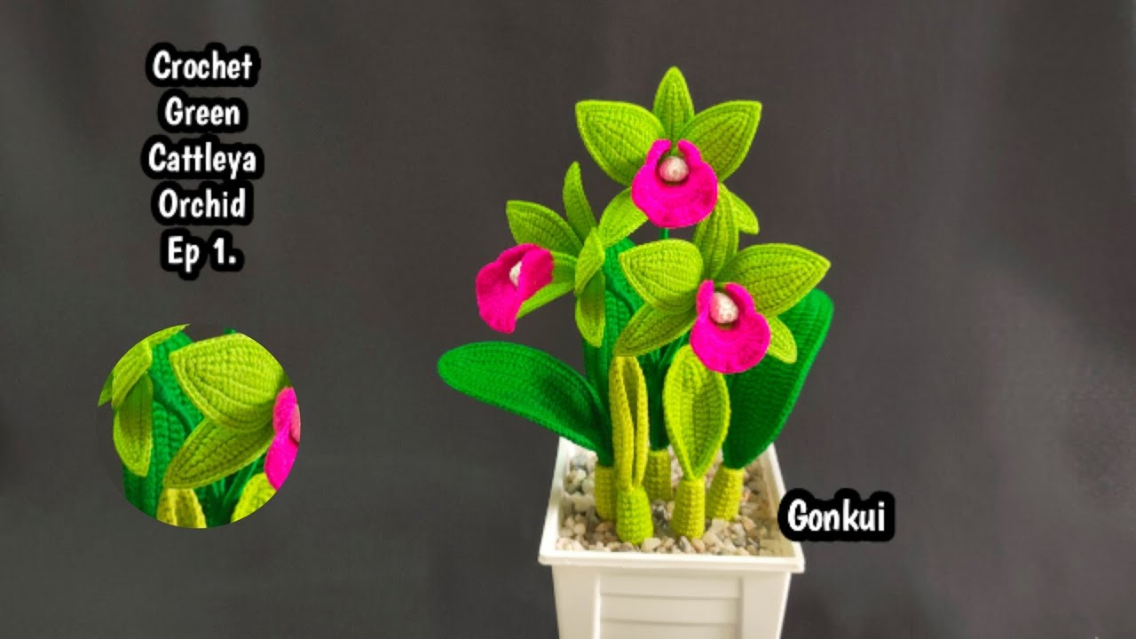 Crochet flower |Crochet Green Cattleya Orchid flower Ep 1.Petals #crochetflower #crochet #tutorial