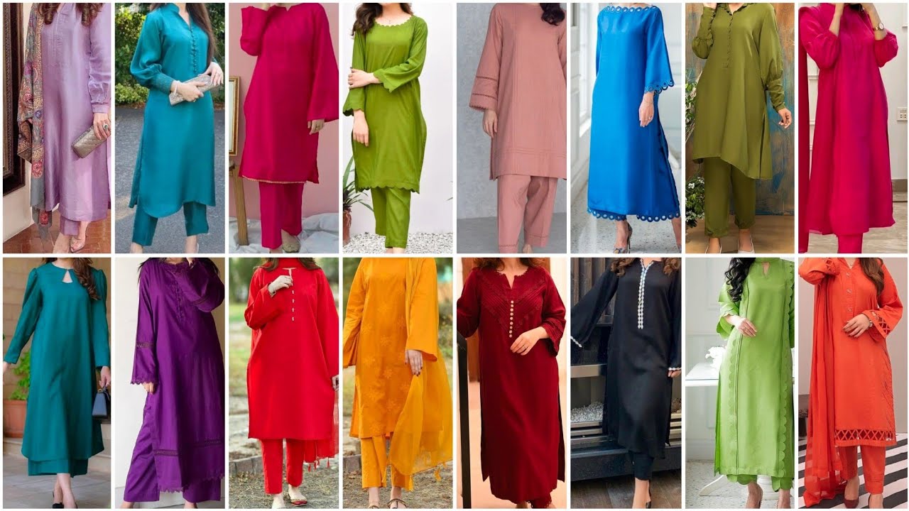 Sabse Khubsurat Plain Pakistani Suit Design Ideas for Girls 2025