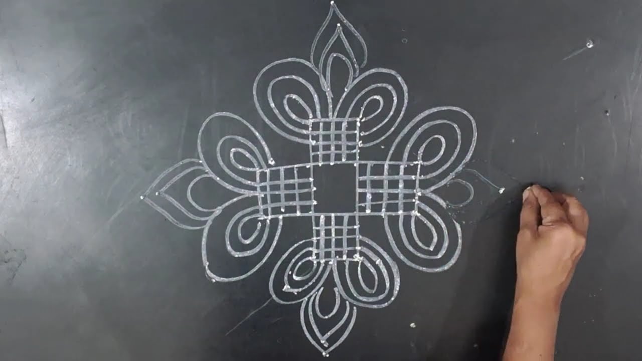 Kolam Rangoli | Daily Easy Rangoli|#rangoli @YouTube @Shorts #newrangoli#indianrangoli#indianart