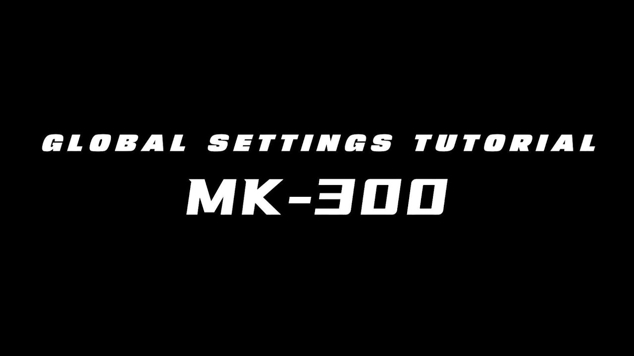 M-VAVE MK-300: GLOB Global Settings Guide