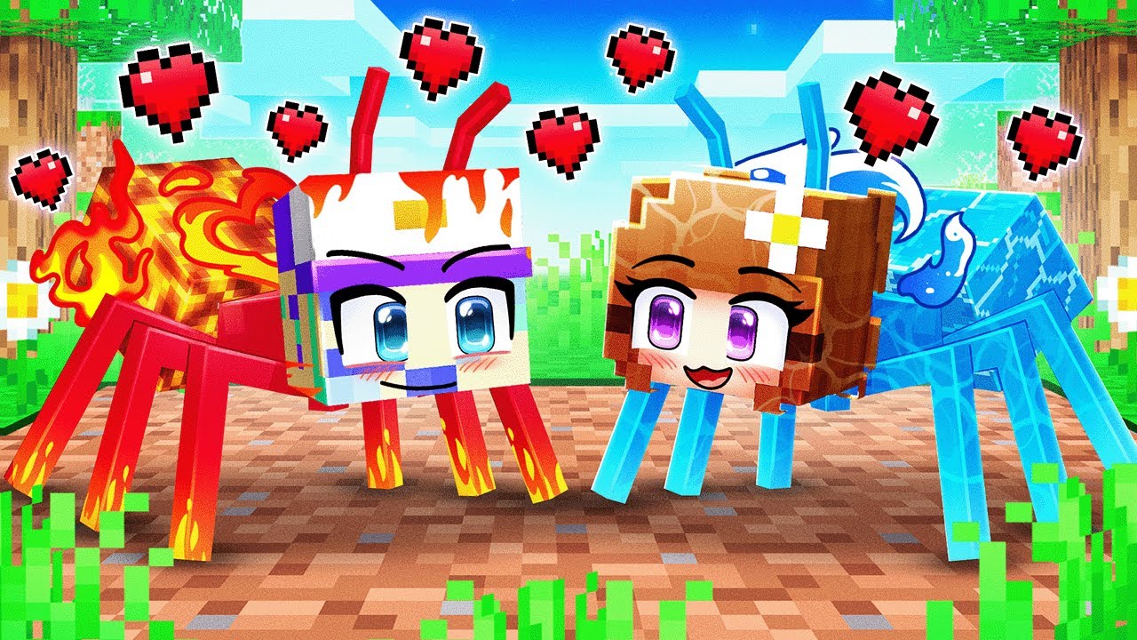 История любви Dash Fire ANT и Anne Water ANT в Minecraft!