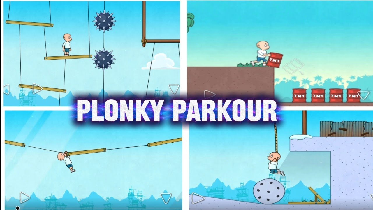 Can this kid do parkour 🤔 | Playing this plonky parkour game #newtrend 