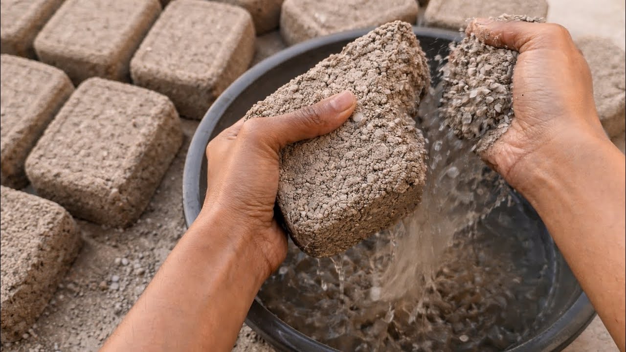 New🔥satisfying white concrete fully water crumbling oddly satisfying video