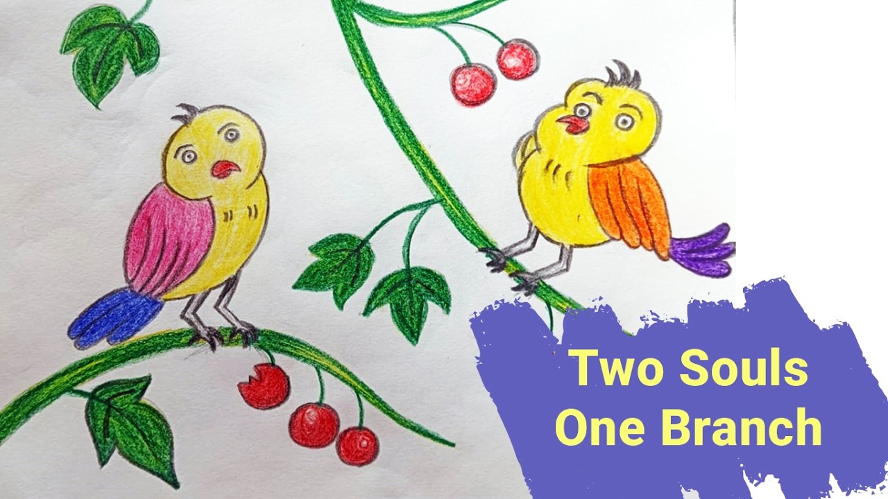 🐥Birds drawing for kids#Ayush art# easy😀# simple birds drawing