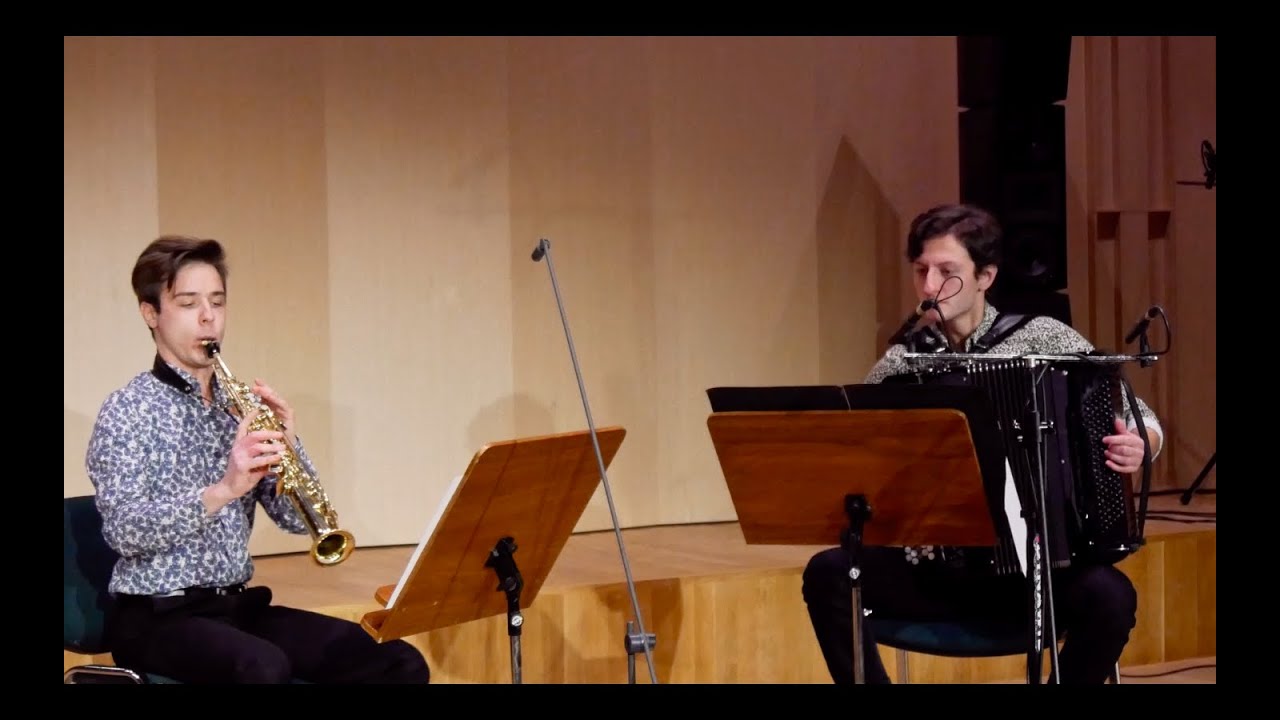 Plaisanterie au tombeau de Bach for soprano saxophone and accordion by Franciszek Jonasz Lewocki
