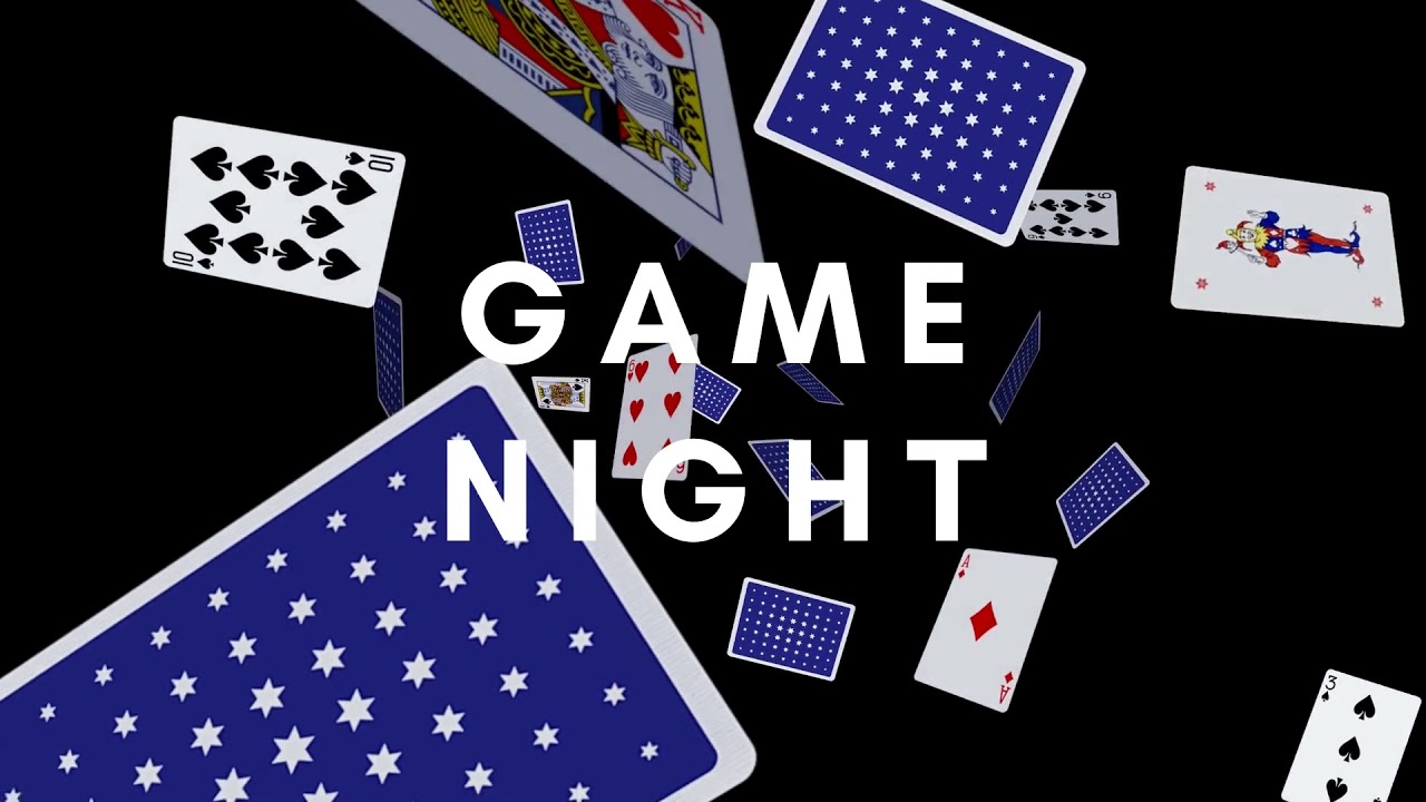 2 Hour Game Night Playing Card Birthday Party Theme Background Video with Music