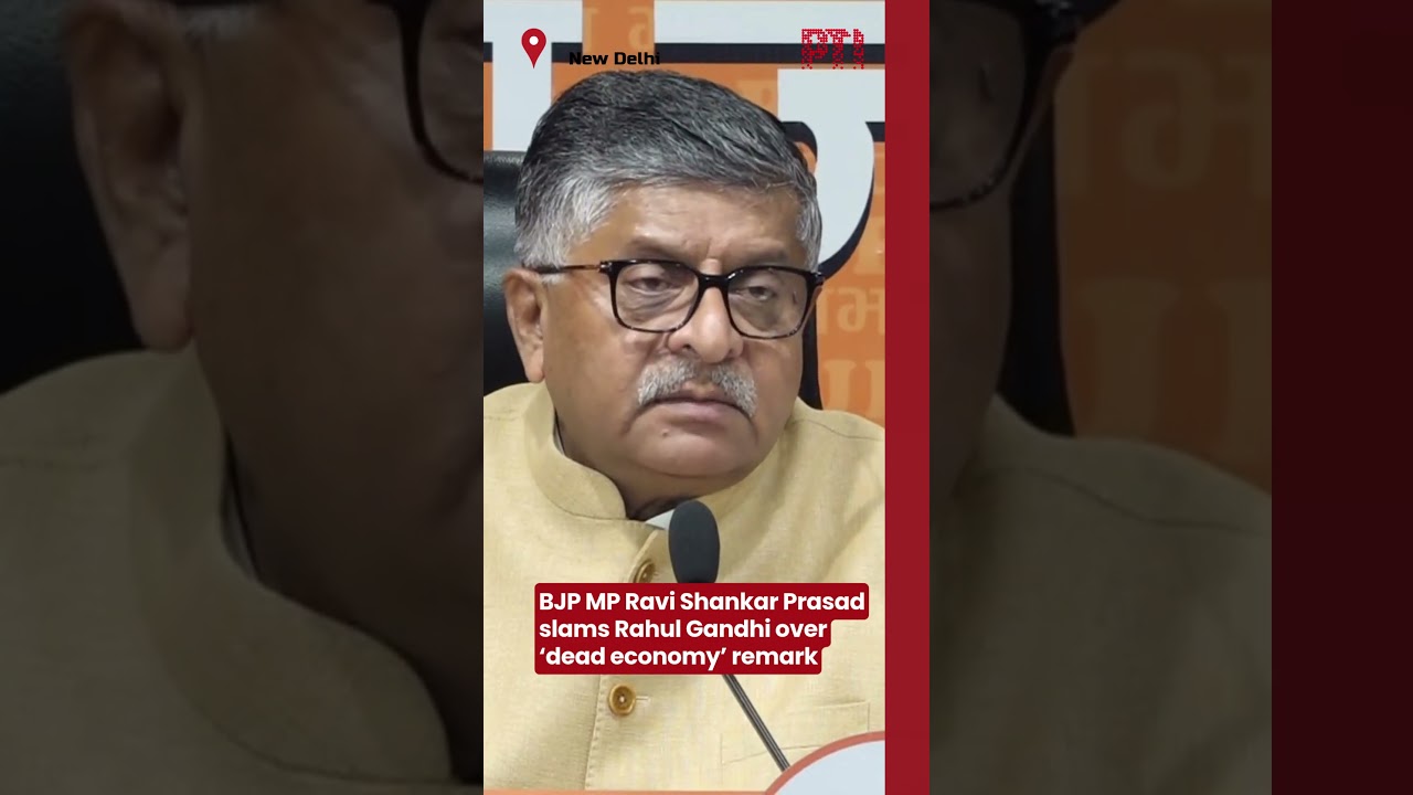 BJP MP Ravi Shankar Prasad slams Rahul Gandhi over &lsquo;dead economy&rsquo; remark