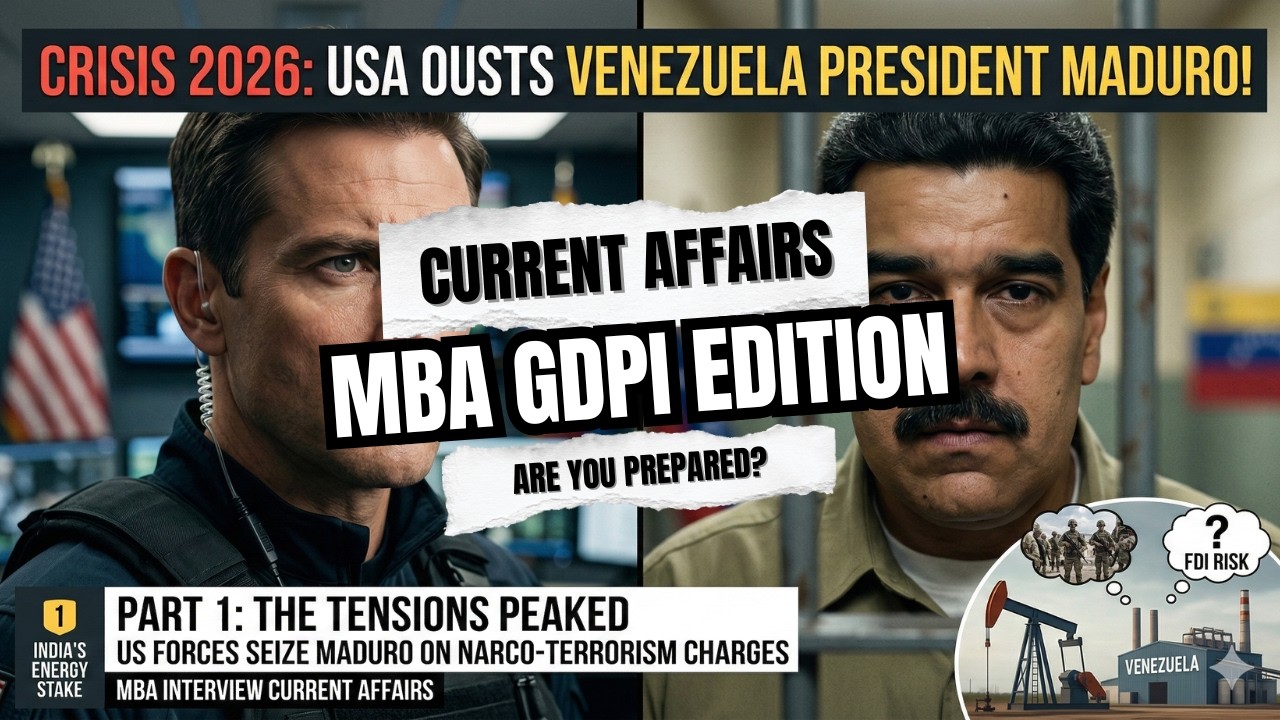 Current Affairs for GDPI Part 1| USA VENEZUELA CASE | MBA Edition #gdpi #currentaffairs #mba