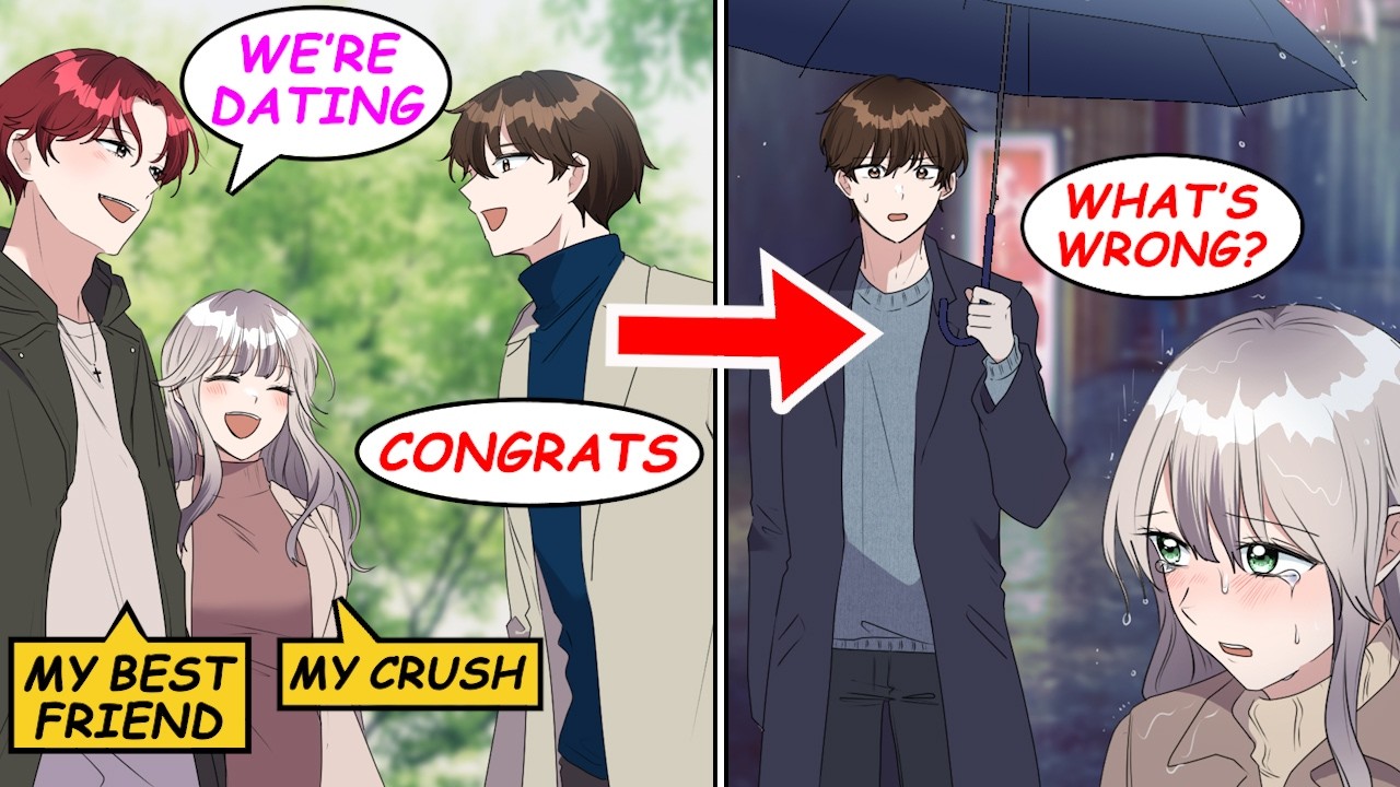 My crush started dating my best friend. Then I found her crying at night. He cheated!? [Manga]