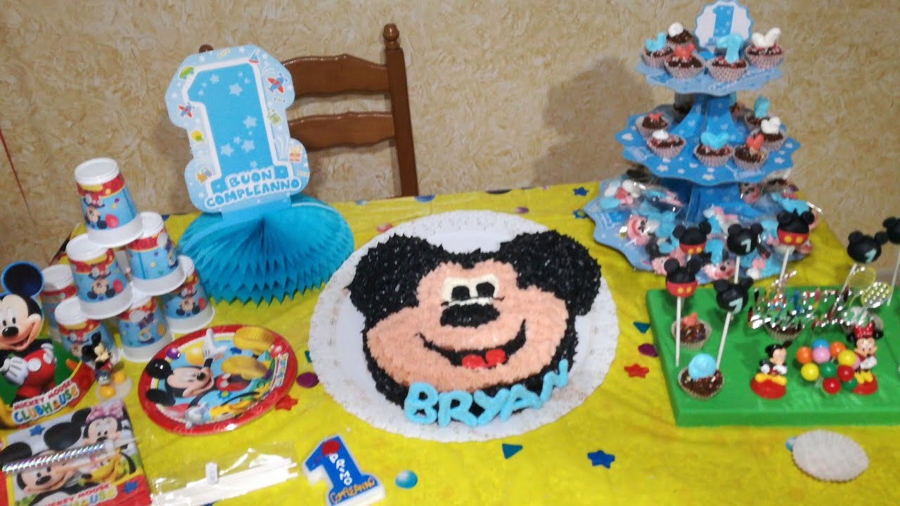Torta di Topolino Compleanno di Bryan 1 anno di puro Amore 13Maggio#ricettapassoperpasso #Topolino