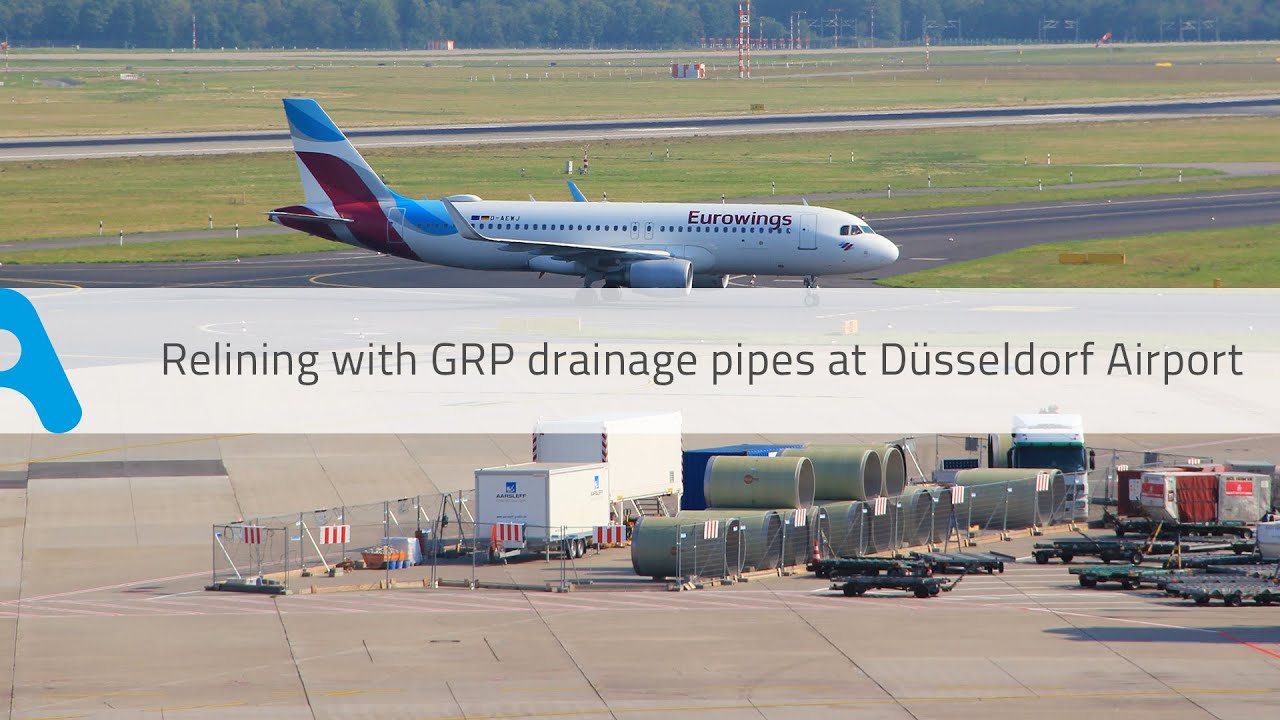 Relining with GRP drainage pipes at Düsseldorf Airport