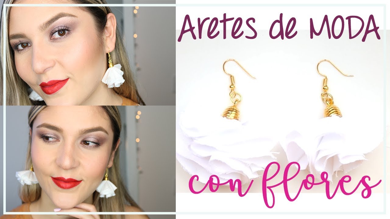 ▶CREA Aretes de moda con flores 🌸