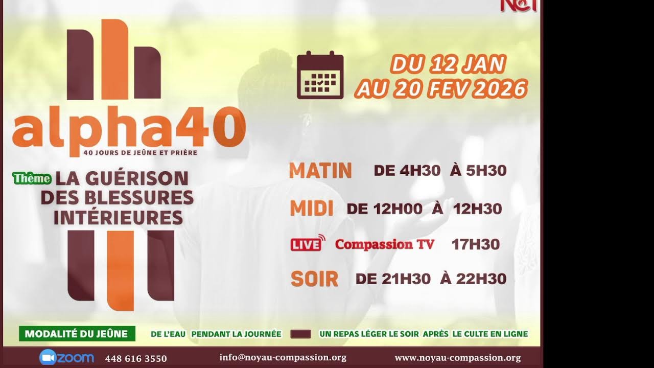 PRIERE DU MIDI/TEMPS DE DECLARATIONS/ALPHA 40 DU 26/01/2026