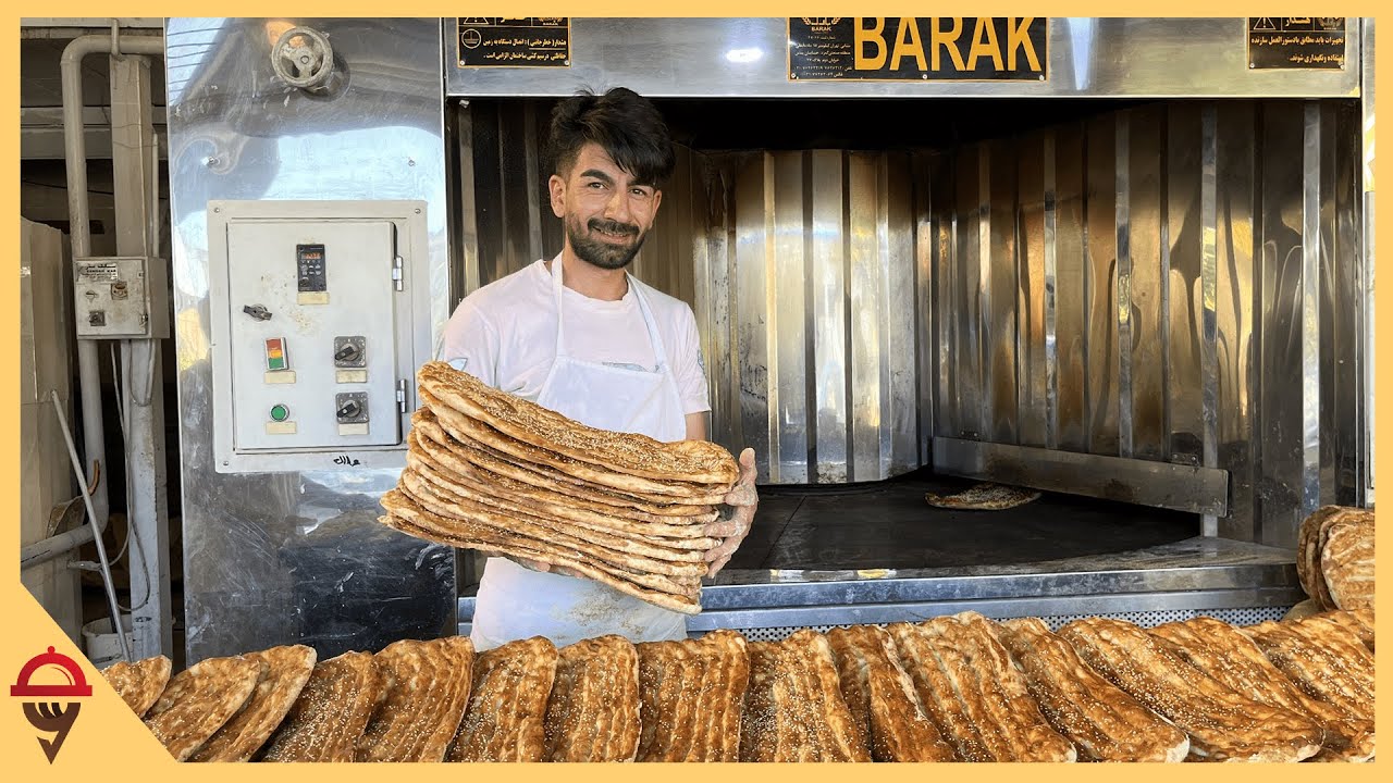 Baking Bread | Baking Iranian Bread | Cooking Barbari Bread in Tehran Iran!