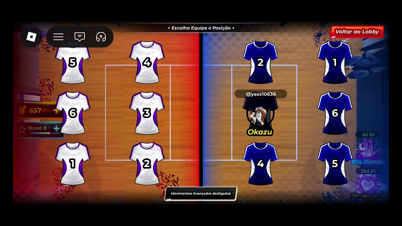 vôlei Ball legend antes da aula