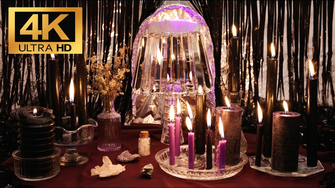 Witchy Candle Burn (4 hours) | No Loops | Ambient Background | No Sound