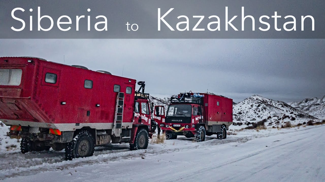 Overland Siberia to Kazakstan. Winter Overlanding in -45˚c. Expedition trucks.