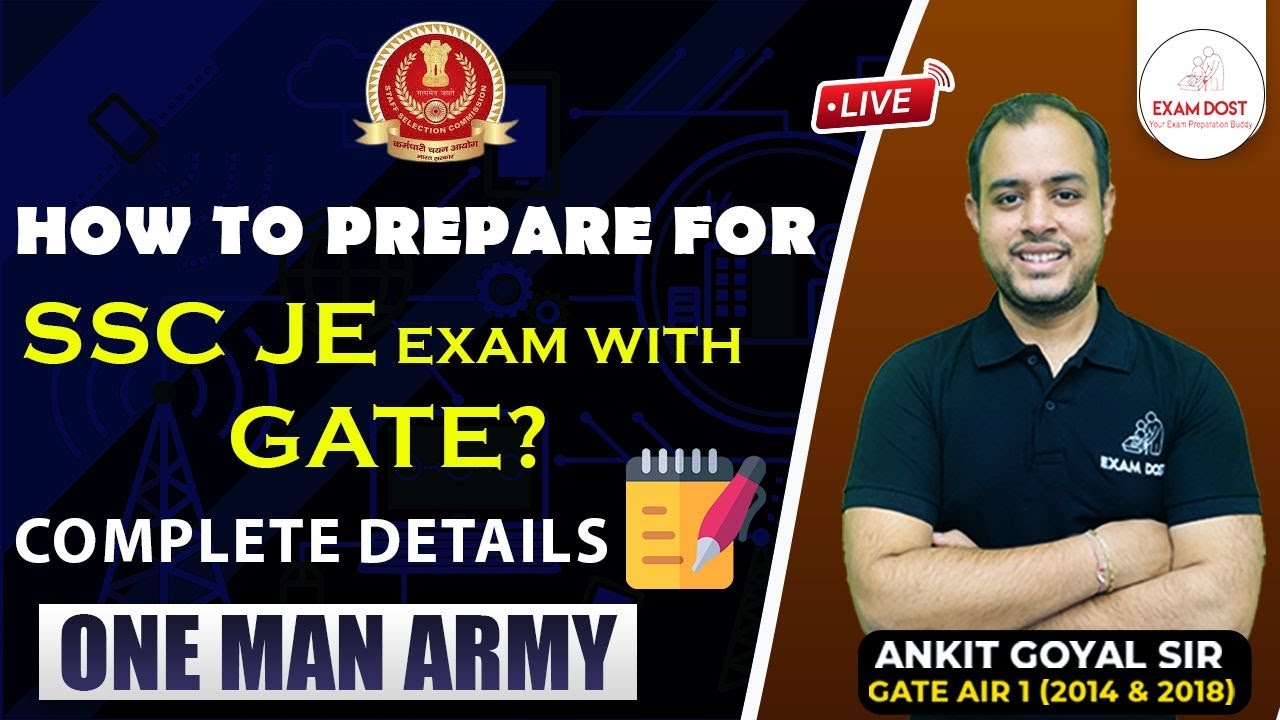 How to prepare for SSC JE exam with GATE? 🥺🥺  | Complete Details | Ankit Goyal | One Man Army