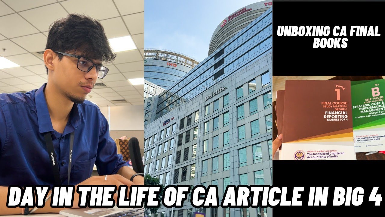 A day in the life of CA article in BIG 4🔥| CA articleship in big 4 | Unboxing CA final books | CA