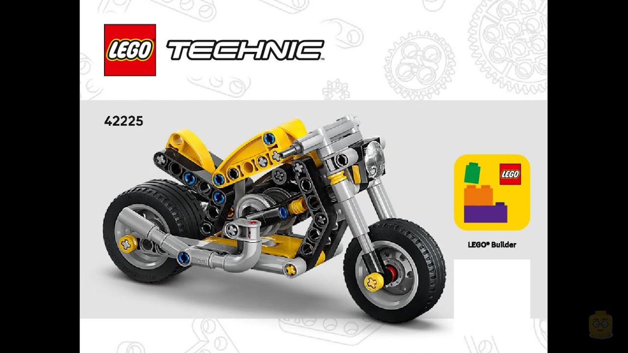 LEGO Technic 42225 - Complete Yellow Motorcycle Instructions! (Step-by-Step Guide)