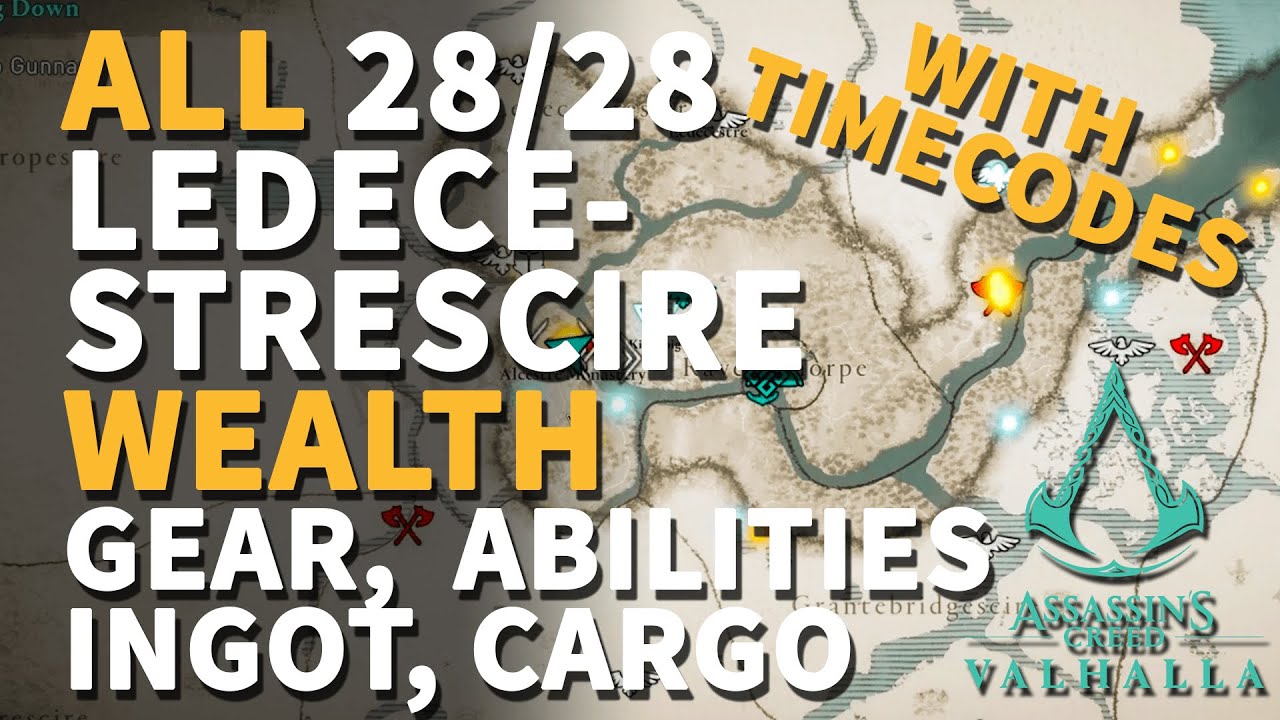 All Ledecestrescire Wealth Assassin's Creed Valhalla (All Gear, Weapon, Ability, Ingot, Cargo)