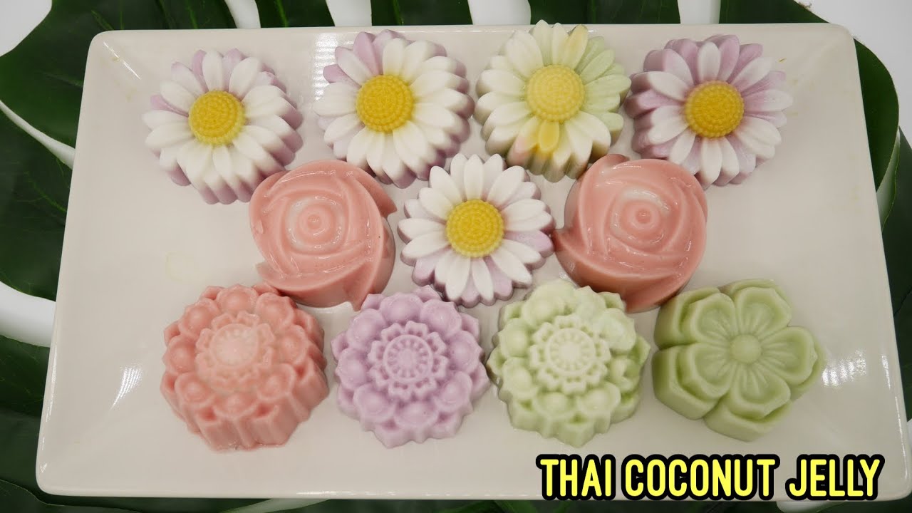 Thai Coconut jelly | Thai Dessert | Coconut Agar Jelly | Coconut Jelly |Agar Jelly  Recipe