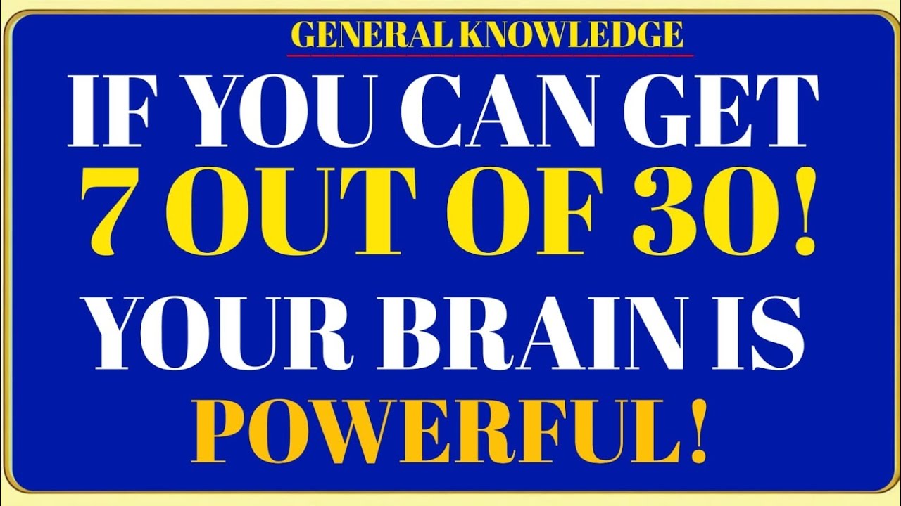 If You Can Get 7 Out of 30 🧠 Your Brain Is Powerful! | Hard Brain Challenge