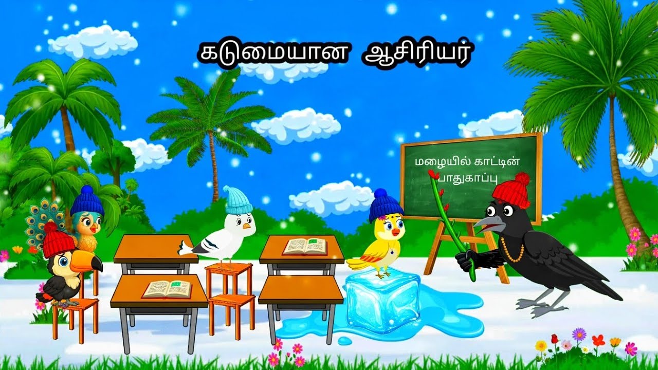 BIRDS SCHOOL  IN JUNGLE STORY /MORAL STORY IN TAMIL / VILLAGE BIRDS CARTOON