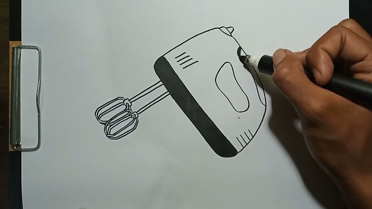 How to Draw Electric Hand Mixer