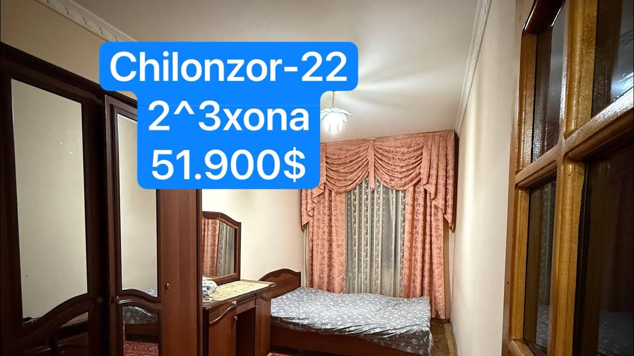 ✅СОТИЛДИ Эгаси▫️Чилонзор-22 Паспортний стол▫️2^3хона 3-этаж /4▫️Средний ремонт▫️Нархи-51.900$🤩