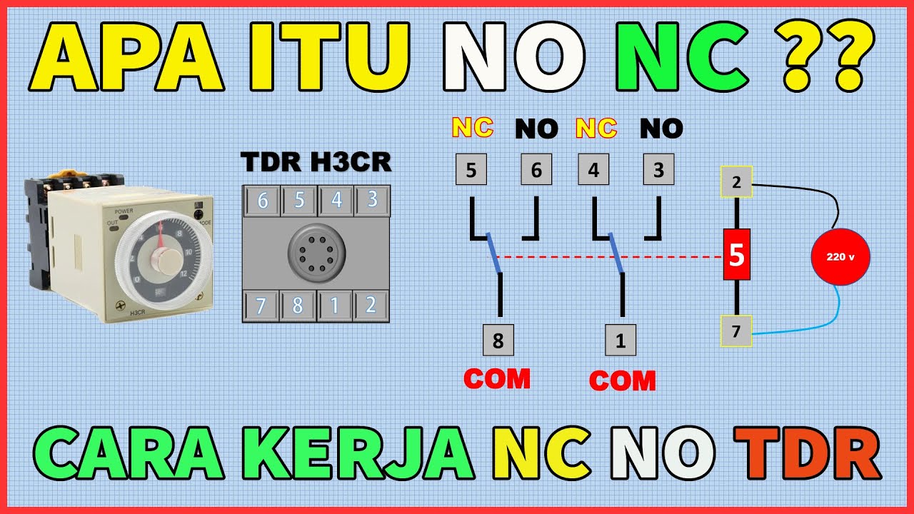 CARA KERJA NC DAN NO - TDR TIMER DELAY RELAY