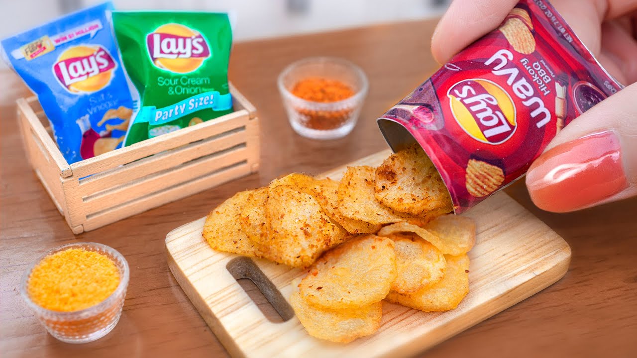 Удовлетворительные миниатюрные картофельные чипсы Crispy Lay's 🥔 Рецепт картофельных вафель Mini