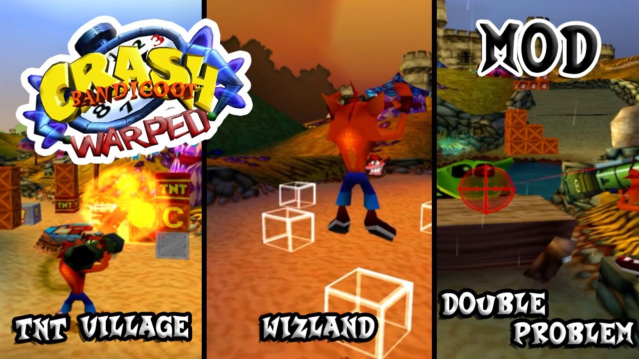 Crash Bandicoot 3 (European Version) | TNT Village!, Wizland & Double Problem Mod