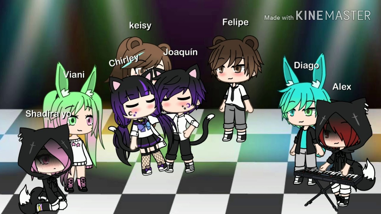 Batalla de canto chicas vs chicos en en gacha life