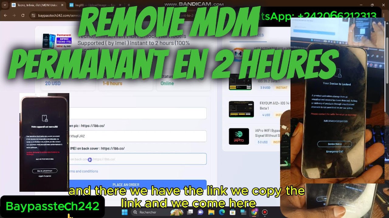Comment enlever le MDM de tout les telephone en 2 Heures du temps ( Permanant all CPU)