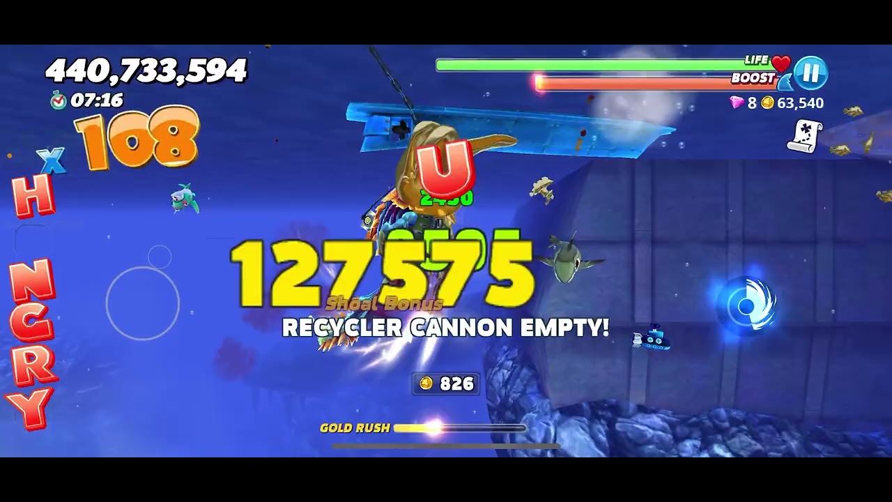 Hungry shark world, world record 5.898 billion points part 1/2