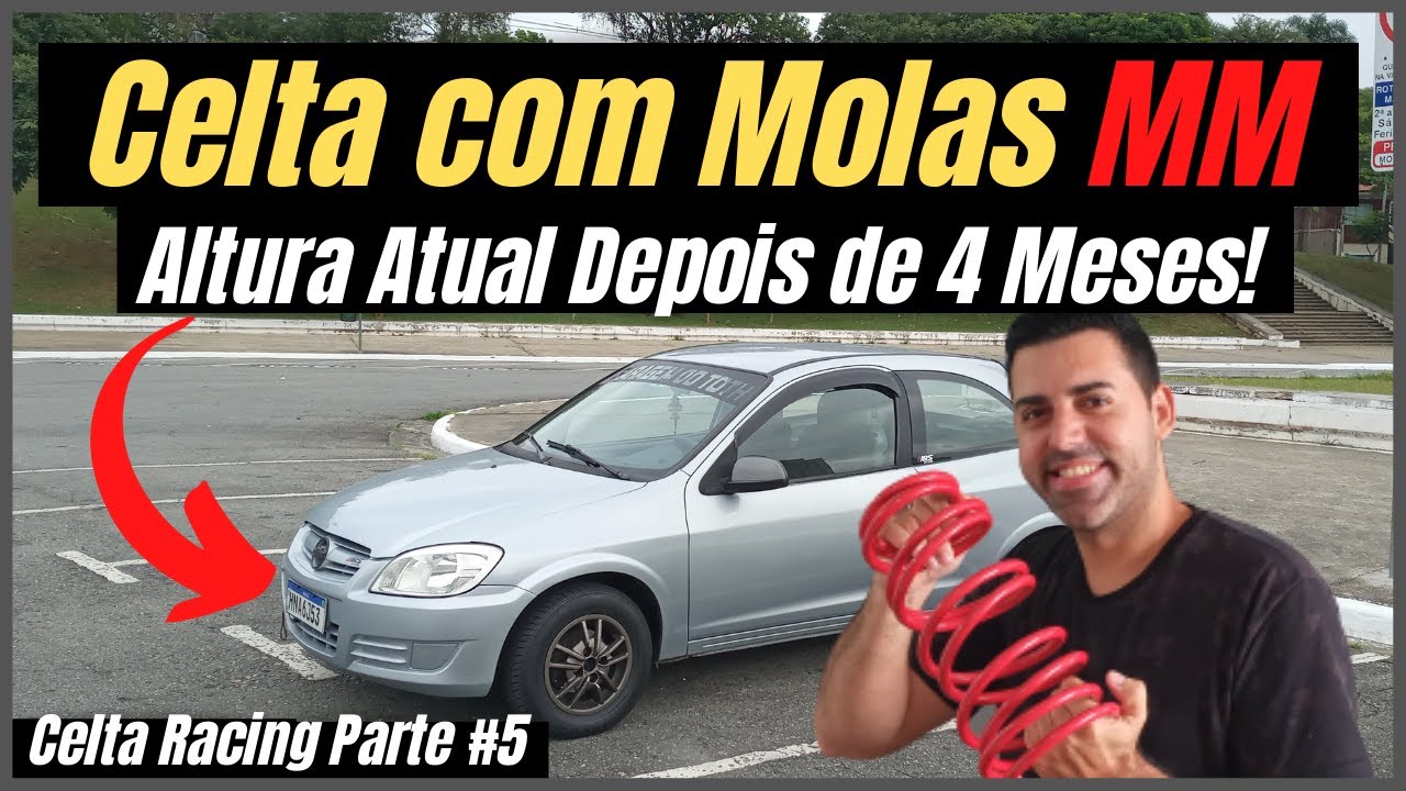 Celta com Molas Esportivas MM - Altura Atual do carro depois de 4 meses de uso