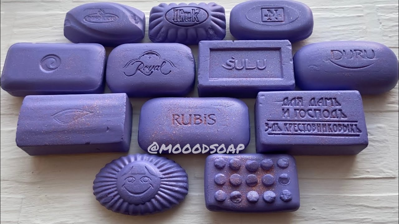 PURPLE set ASMR|Cutting soap|Carving soap|АСМР|Резка мыла *no talking*
