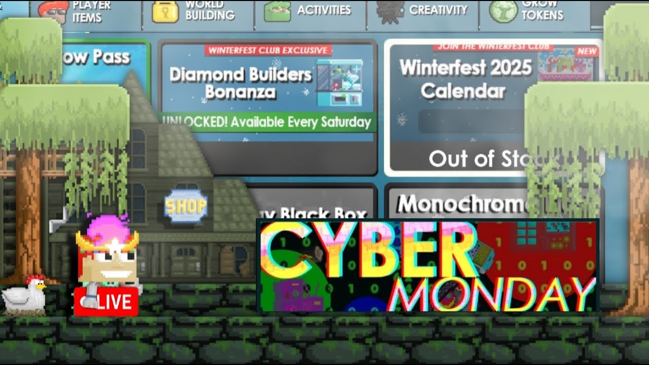 Cyber Monday - lanjut ht root | Live Growtopia
