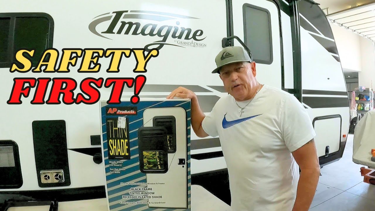 THIN SHADE STEP-BY-STEP RV DOOR WINDOW INSTALL // 2021 Grand Design Imagine 2500RL