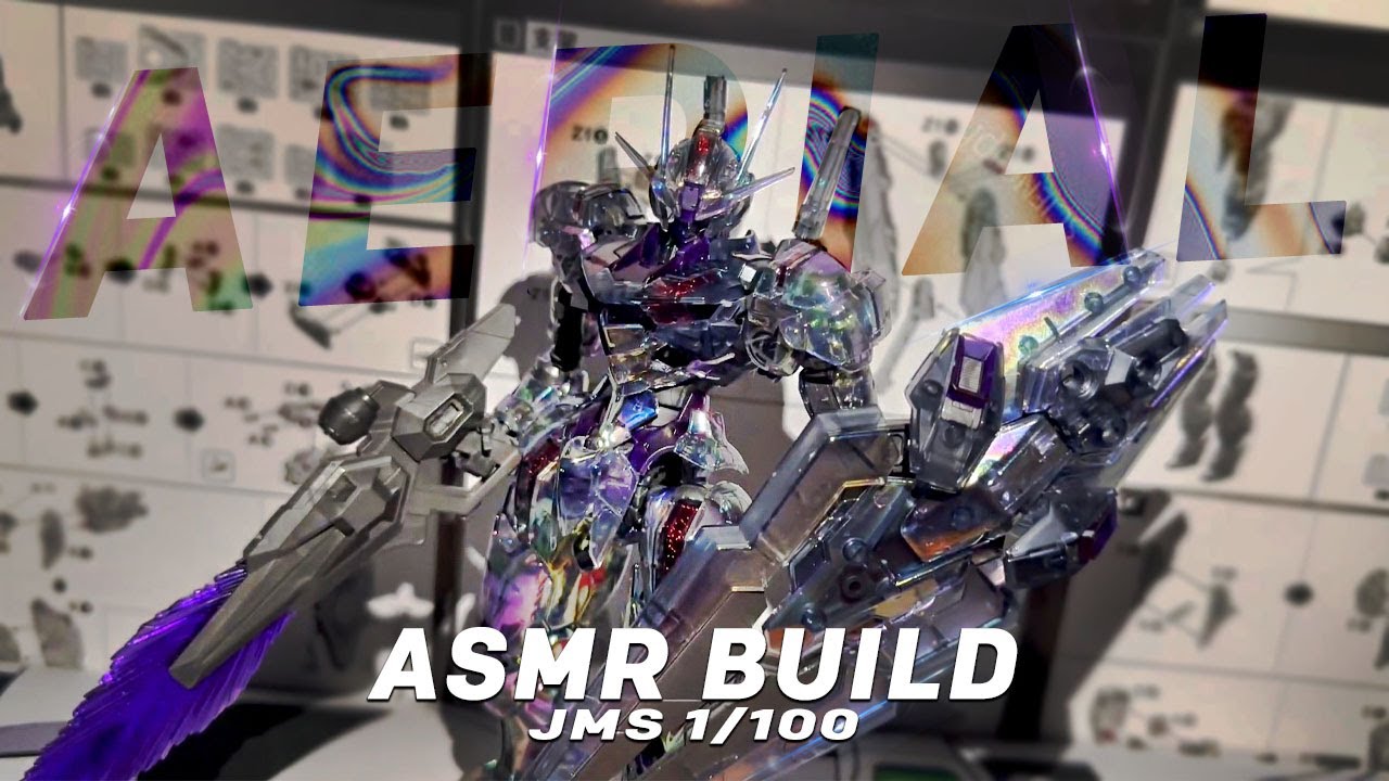 Unboxing MG GUNDAM Aerial JMS 1/100 Crystal Clear Polarized FM-FL-08 ASMR Build #aerial