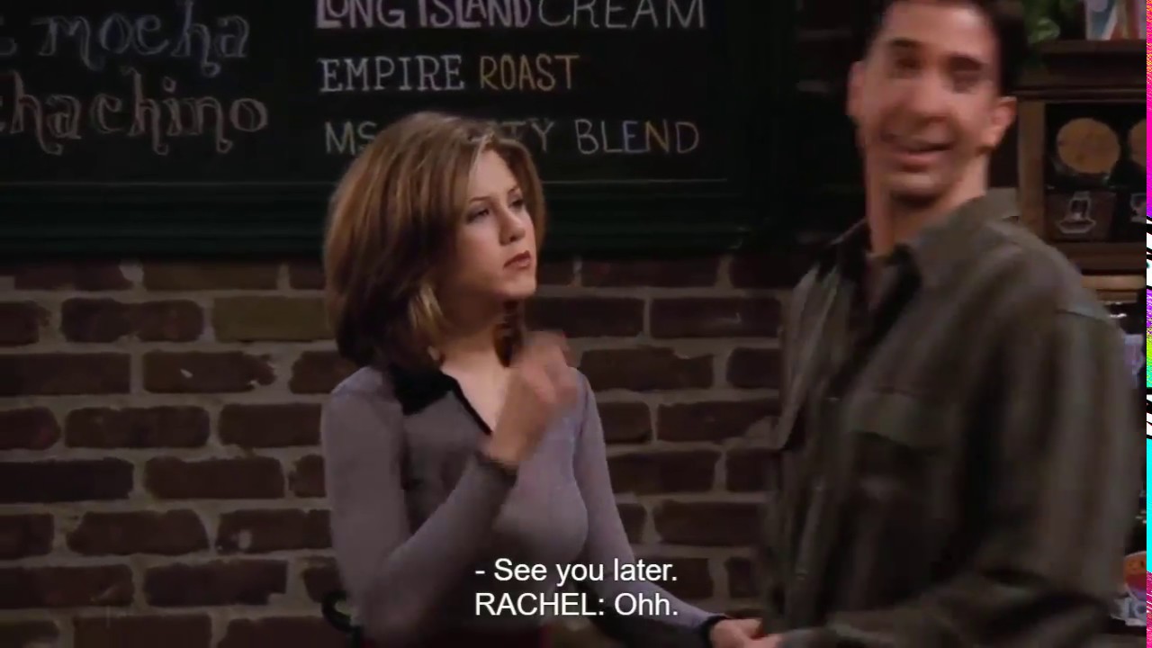 Friends - Rachael and Ross's First Kiss.