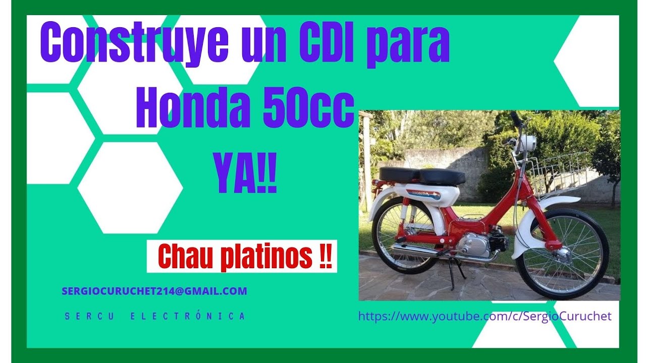 Chau Platino en Honda PC50cc. Diagrama del CDI. Mejora potencia de chispa. Sin cambios mecánicos .