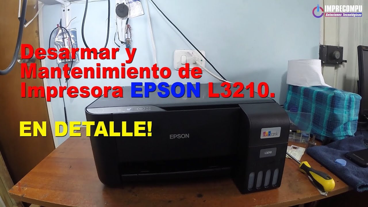 Como desarmar impresora EPSON L3210. Impresora Mojada, Paso a paso. How to disassemble EPSON L3210.