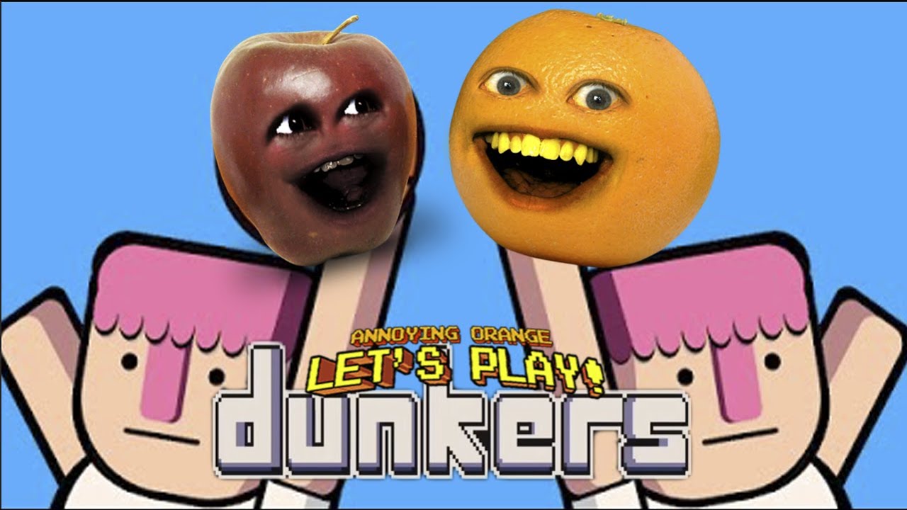 Midget Apple Plays - Dunkers (w/ Annoying Orange) RAGE QUIT