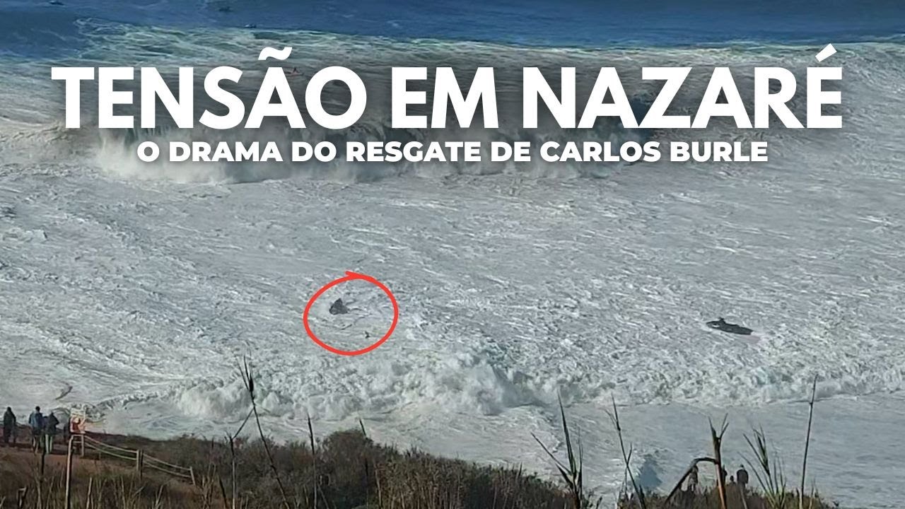 ÁUDIO VAZADO: O Drama do Resgate de Carlos Burle após DESAPARECER em Nazaré #Portugal #Nazare
