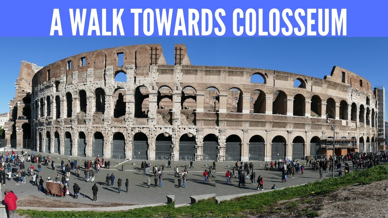 Rome: A walk towards Colosseum in the evening