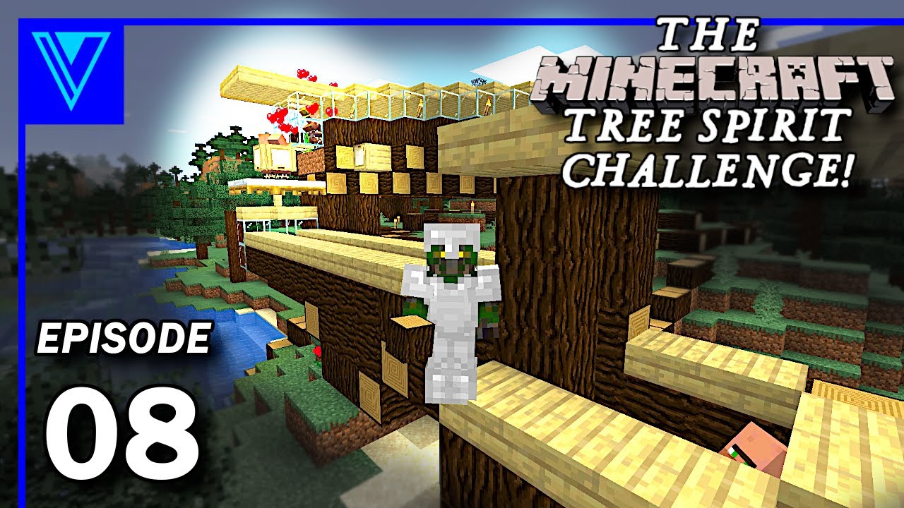 A VILLAGER BREEDER in the Tree Spirit Challenge! Episode 08 | Minecraft Gameplay