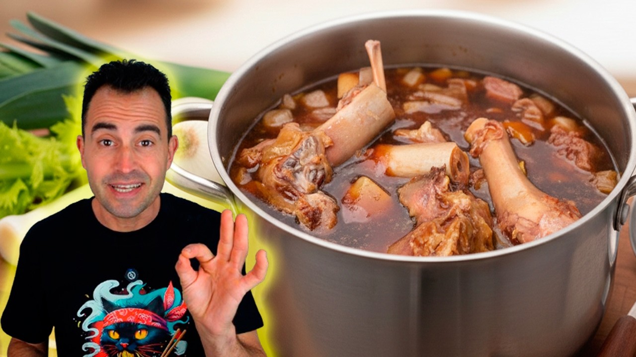 Cómo hacer CALDO de JAMÓN CASERO ▶ 3 TRUCOS de TÉCNICA PROFESIONAL