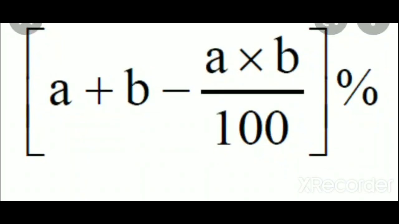 successive discount formula of a% and b%